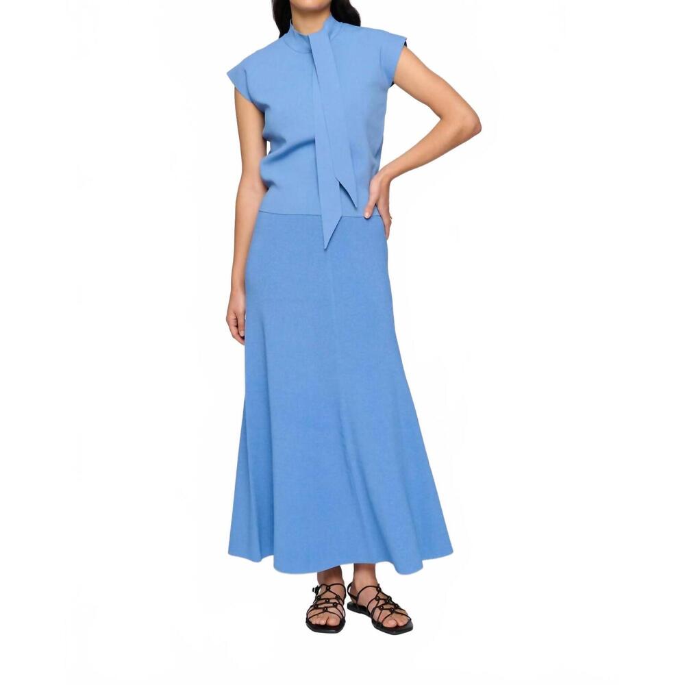 NEW CLEA hudson knit maxi skirt in delphinium